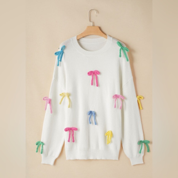 Palmer bow knot crew neck sweater - Picture 4 of 11